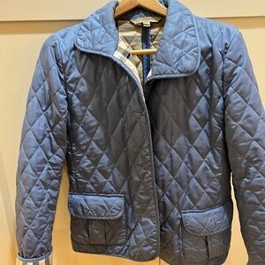 Burberry Brit Blue diamond quilted jacket size M